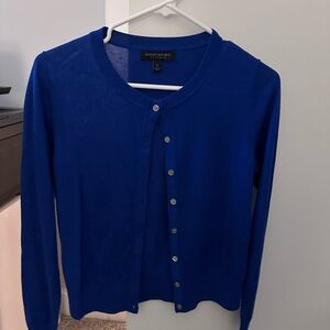 Banana Republic Cobalt Blue Button-Up Cardigan